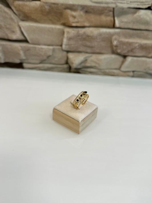 Bague doré en acier inoxydable