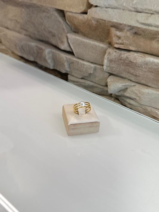 Bague doré en acier inoxydable