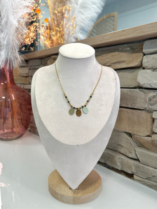 Collier dorée en acier inoxydable